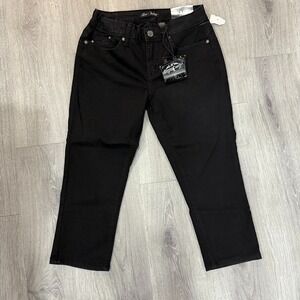 Love Indigo Lift Capri Jeans Women's 8 Black Push-Up Ultra Stretch NWT